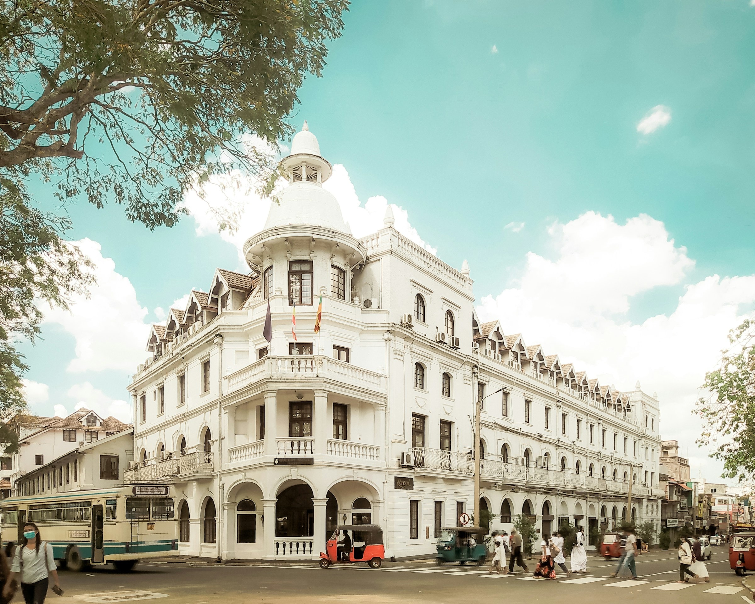 Historic architecture and city life in Kandy, Sri Lanka