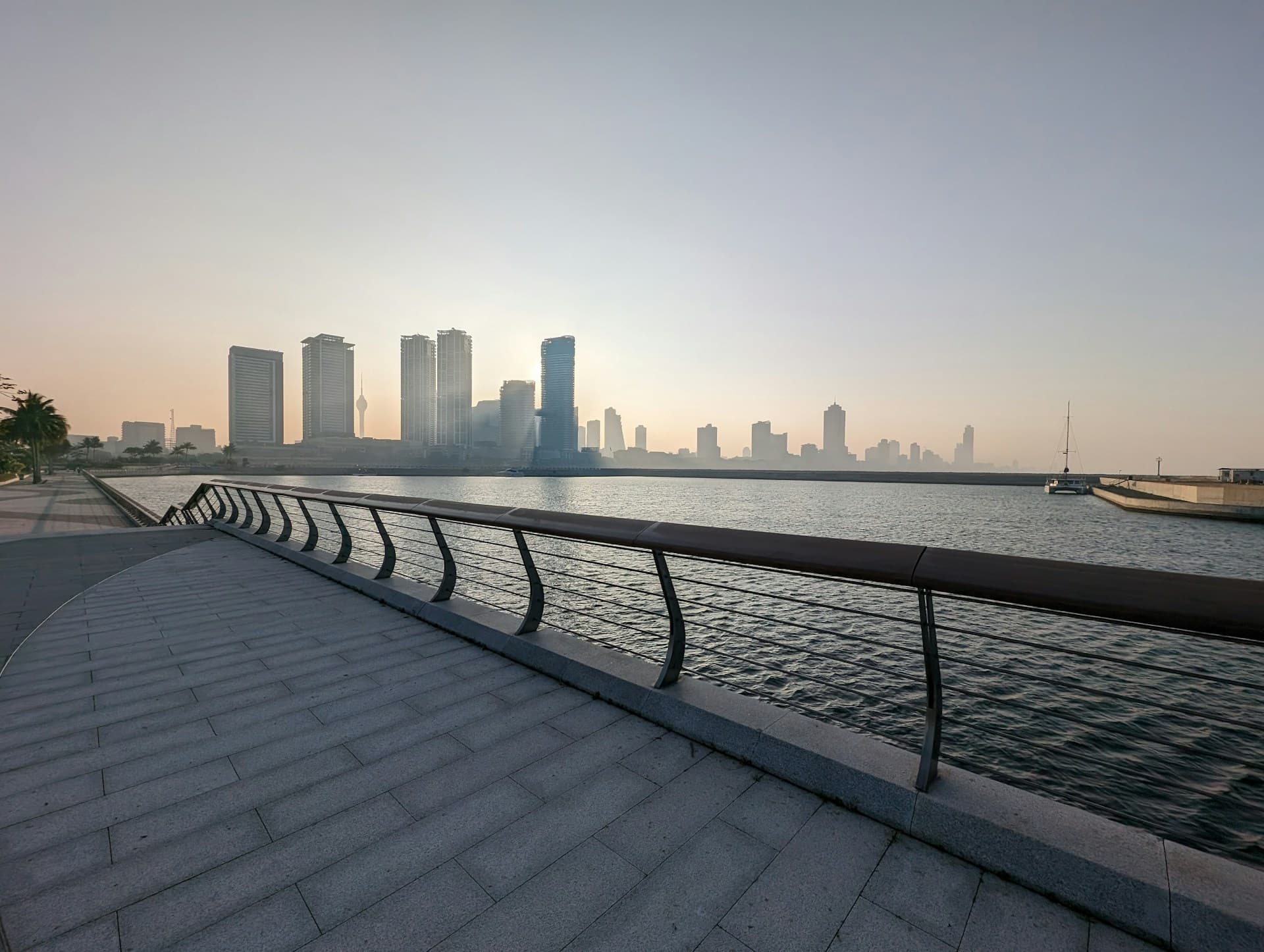 Port City Colombo waterfront promenade and skyline